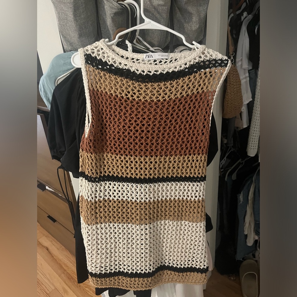 Zara crochet beach coverup